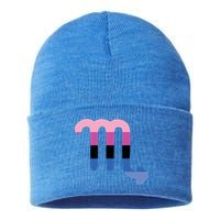 Omnisexual Scorpio Zodiac Sign Omnisexual Pride Flag Cool Gift Sustainable Knit Beanie