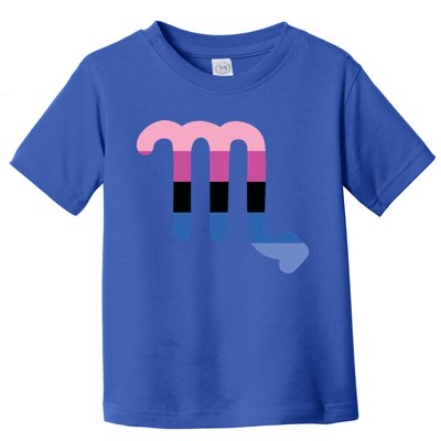 Omnisexual Scorpio Zodiac Sign Omnisexual Pride Flag Cool Gift Toddler T-Shirt