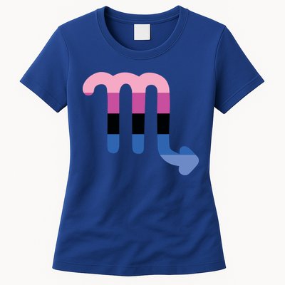 Omnisexual Scorpio Zodiac Sign Omnisexual Pride Flag Cool Gift Womens T-Shirt