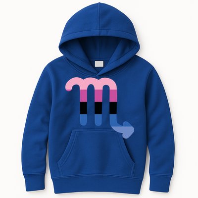 Omnisexual Scorpio Zodiac Sign Omnisexual Pride Flag Cool Gift Kids Hoodie
