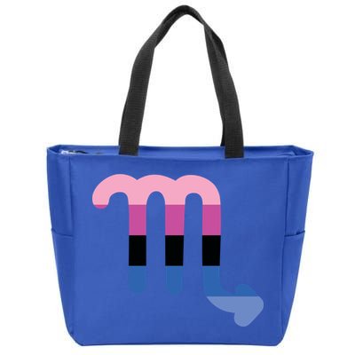 Omnisexual Scorpio Zodiac Sign Omnisexual Pride Flag Cool Gift Zip Tote Bag