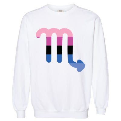 Omnisexual Scorpio Zodiac Sign Omnisexual Pride Flag Cool Gift Garment-Dyed Sweatshirt