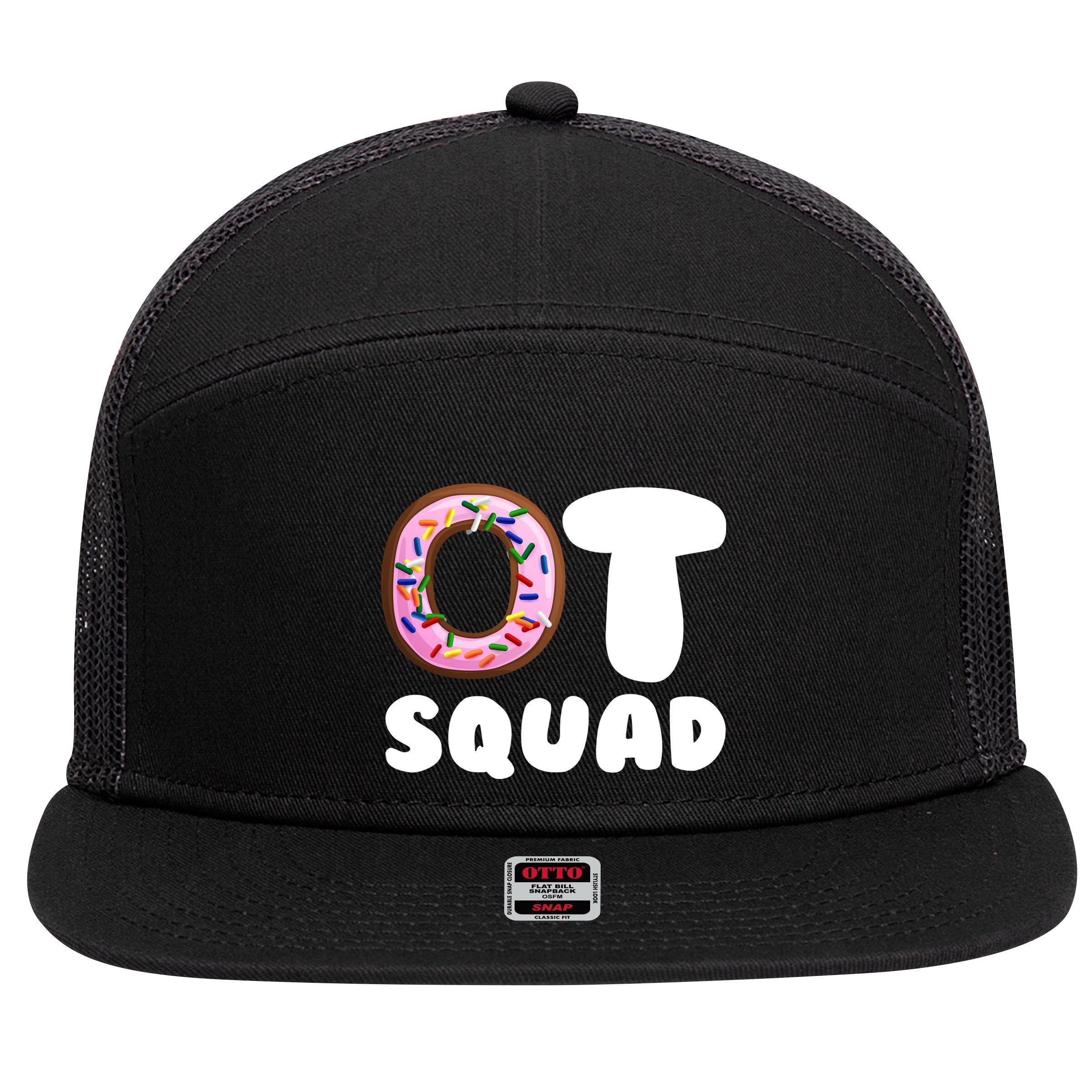OT Squad Occupational Therapy 7 Panel Mesh Trucker Snapback Hat