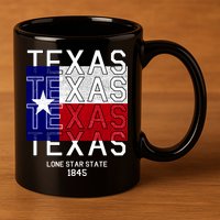 Original Texas 1845 Logo 11oz C Handle Ceramic Mug
