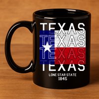 Original Texas 1845 Logo 11oz C Handle Ceramic Mug