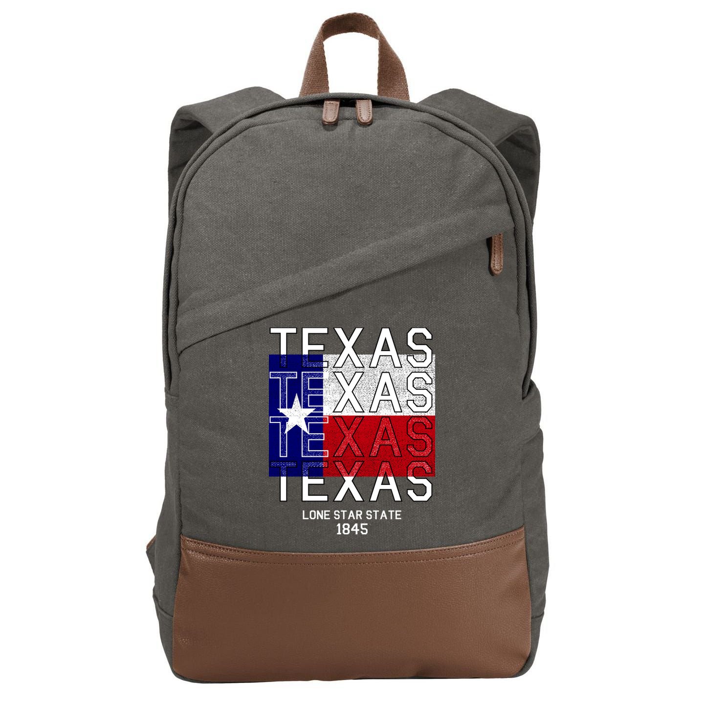 Original Texas 1845 Logo Cotton Canvas Backpack