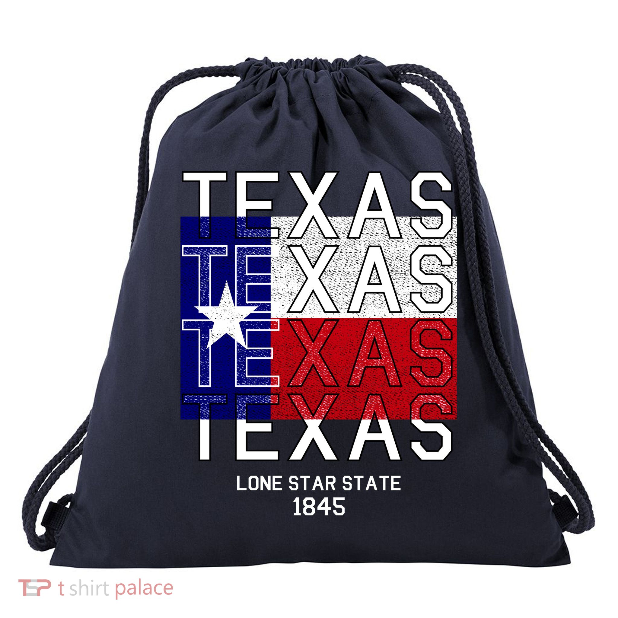 Original Texas 1845 Logo Drawstring Bag