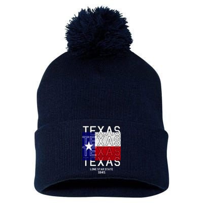 Original Texas 1845 Logo Pom Pom 12in Knit Beanie