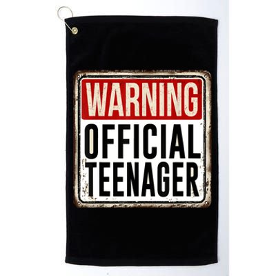 OOfficial Teenager 13th Birthday Gift 13 Year Old Platinum Collection Golf Towel