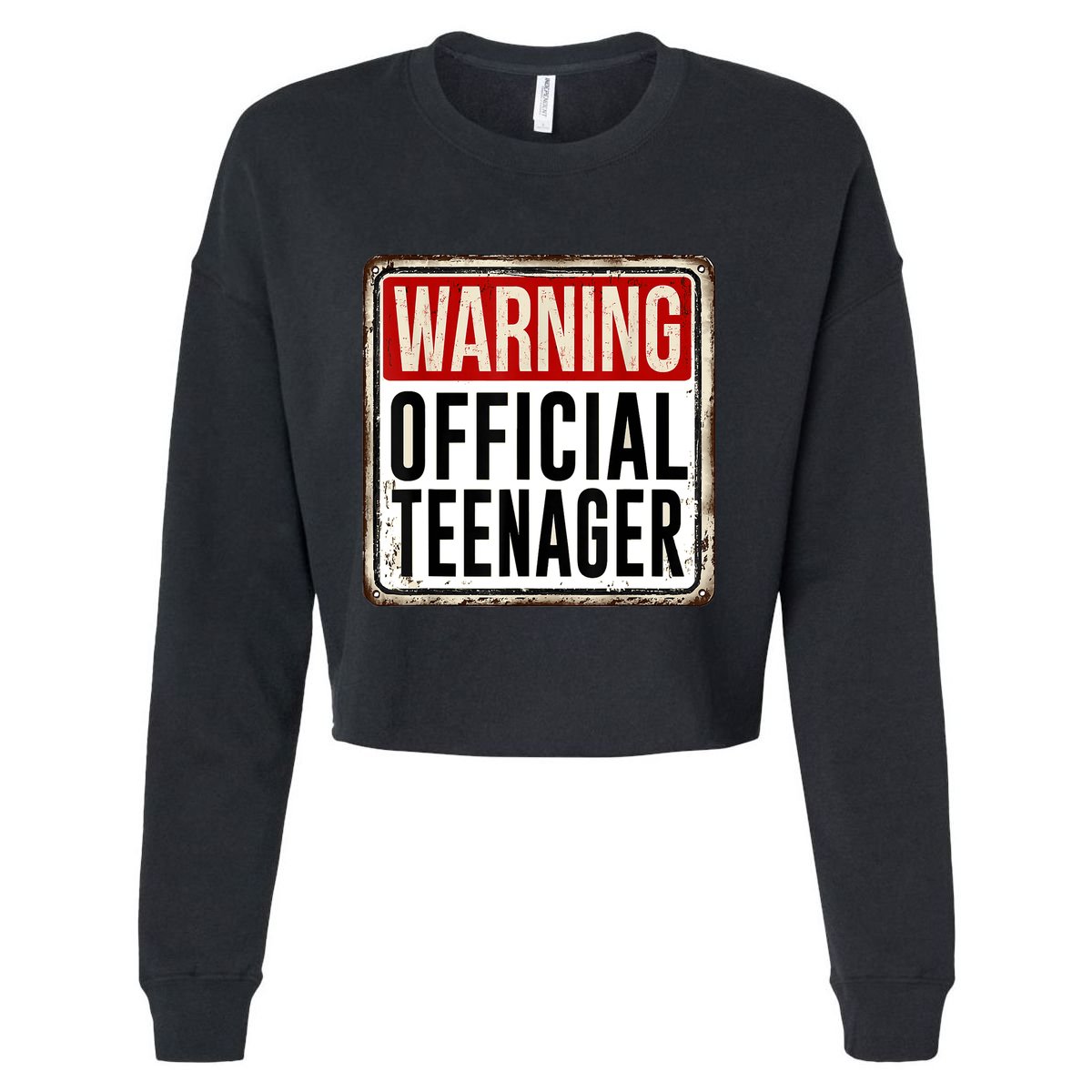 OOfficial Teenager 13th Birthday Gift 13 Year Old Cropped Pullover Crew