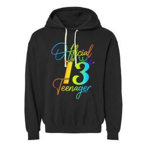 Office Teenager 13 Years Old 13th Birthday Gifts Garment-Dyed Fleece Hoodie