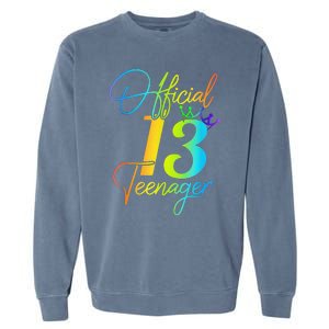 Office Teenager 13 Years Old 13th Birthday Gifts Garment-Dyed Sweatshirt