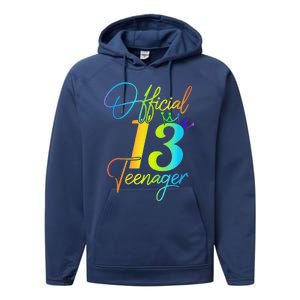 Office Teenager 13 Years Old 13th Birthday Gifts Performance Fleece Hoodie