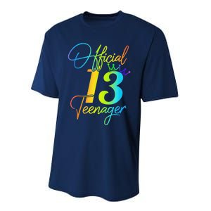 Office Teenager 13 Years Old 13th Birthday Gifts Performance Sprint T-Shirt