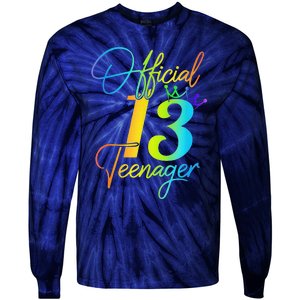 Office Teenager 13 Years Old 13th Birthday Gifts Tie-Dye Long Sleeve Shirt