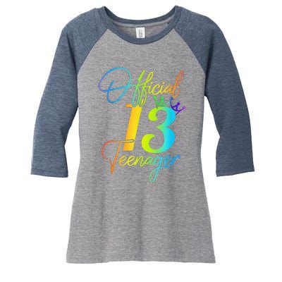 Office Teenager 13 Years Old 13th Birthday Gifts Women's Tri-Blend 3/4-Sleeve Raglan Shirt