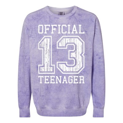 O.fficial Teenager 13th Birthday Gift Colorblast Crewneck Sweatshirt