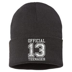 O.fficial Teenager 13th Birthday Gift Sustainable Knit Beanie