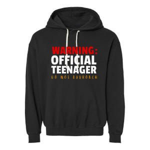 O.fficial Teenager 13th Birthday Celebration Garment-Dyed Fleece Hoodie