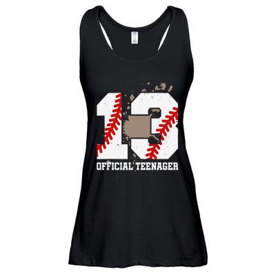 Official Teenager 13th Birthday Baseball 13 Years Old Ladies Essential Flowy Tank