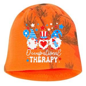 Occupational Therapy 4th Of July Gnomes Funny Ot Therapist Kati - Camo Knit Beanie