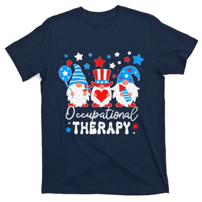 Occupational Therapy 4th Of July Gnomes Funny Ot Therapist T-Shirt