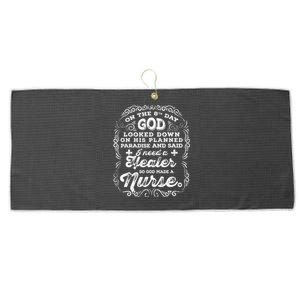 On The 8th Day God Made A Nurse, Nurses Week Cute Large Microfiber Waffle Golf Towel