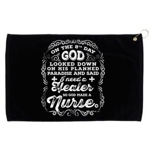 On The 8th Day God Made A Nurse, Nurses Week Cute Grommeted Golf Towel