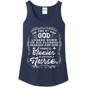 On The 8th Day God Made A Nurse, Nurses Week Cute Ladies Essential Tank