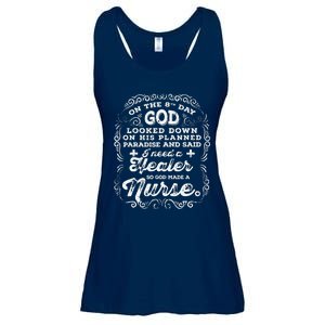 On The 8th Day God Made A Nurse, Nurses Week Cute Ladies Essential Flowy Tank