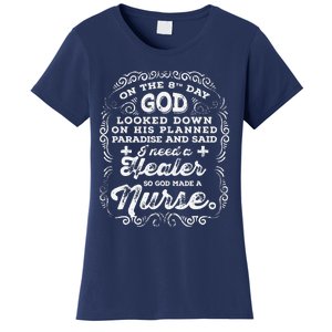 On The 8th Day God Made A Nurse, Nurses Week Cute Women's T-Shirt