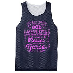 On The 8th Day God Made A Nurse, Nurses Week Funny Mesh Reversible Basketball Jersey Tank