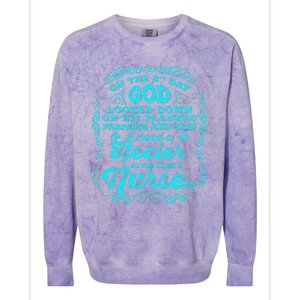 On The 8th Day God Made A Nurse, Nurses Week Gift Colorblast Crewneck Sweatshirt