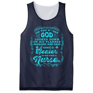 On The 8th Day God Made A Nurse, Nurses Week Gift Mesh Reversible Basketball Jersey Tank