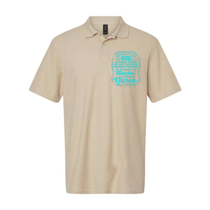 On The 8th Day God Made A Nurse, Nurses Week Gift Softstyle Adult Sport Polo