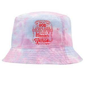 On The 8th Day God Made A Nurse, Nurses Week Tie-Dyed Bucket Hat