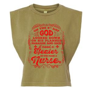 On The 8th Day God Made A Nurse, Nurses Week Garment-Dyed Women's Muscle Tee