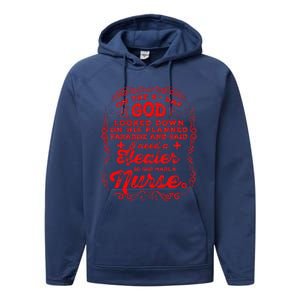 On The 8th Day God Made A Nurse, Nurses Week Performance Fleece Hoodie