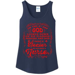 On The 8th Day God Made A Nurse, Nurses Week Ladies Essential Tank