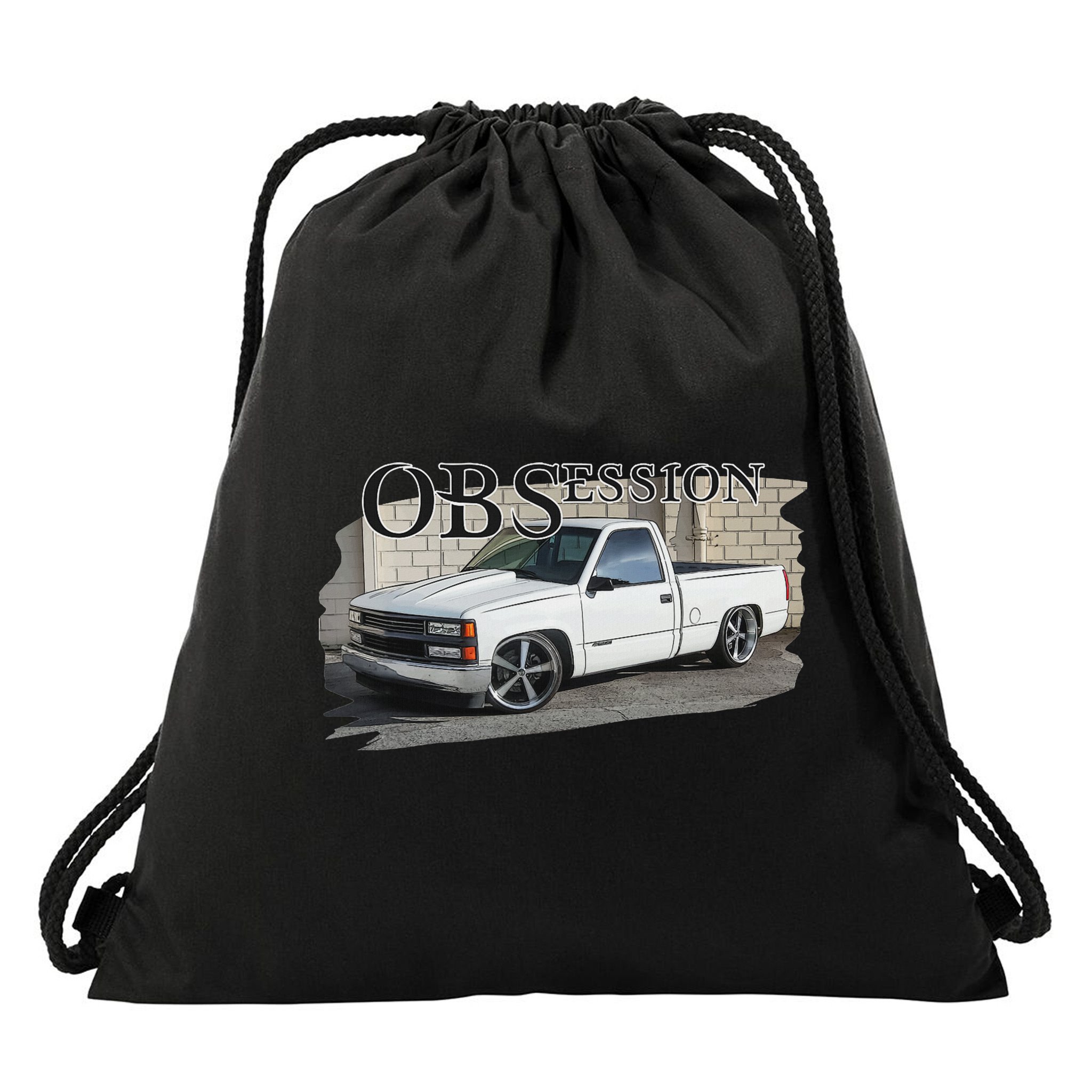 Obs Truck 90s Single Cab Lowered 1500 Truck Car Enthusiast Drawstring Bag