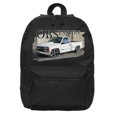 Obs Truck 90s Single Cab Lowered 1500 Truck Car Enthusiast 16 in Basic Backpack