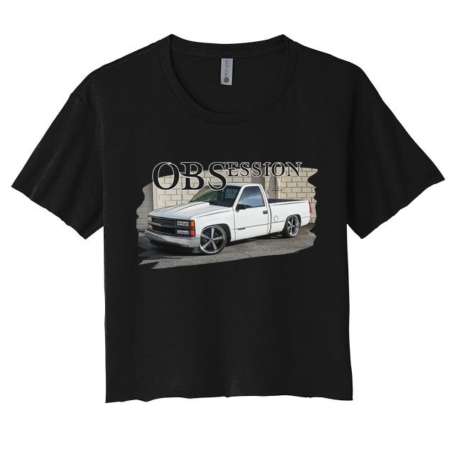 Obs Truck 90s Single Cab Lowered 1500 Truck Car Enthusiast Women's Crop Top Tee