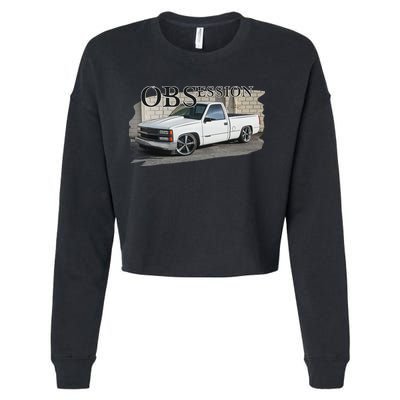 Obs Truck 90s Single Cab Lowered 1500 Truck Car Enthusiast Cropped Pullover Crew