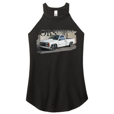 Obs Truck 90s Single Cab Lowered 1500 Truck Car Enthusiast Women's Perfect Tri Rocker Tank