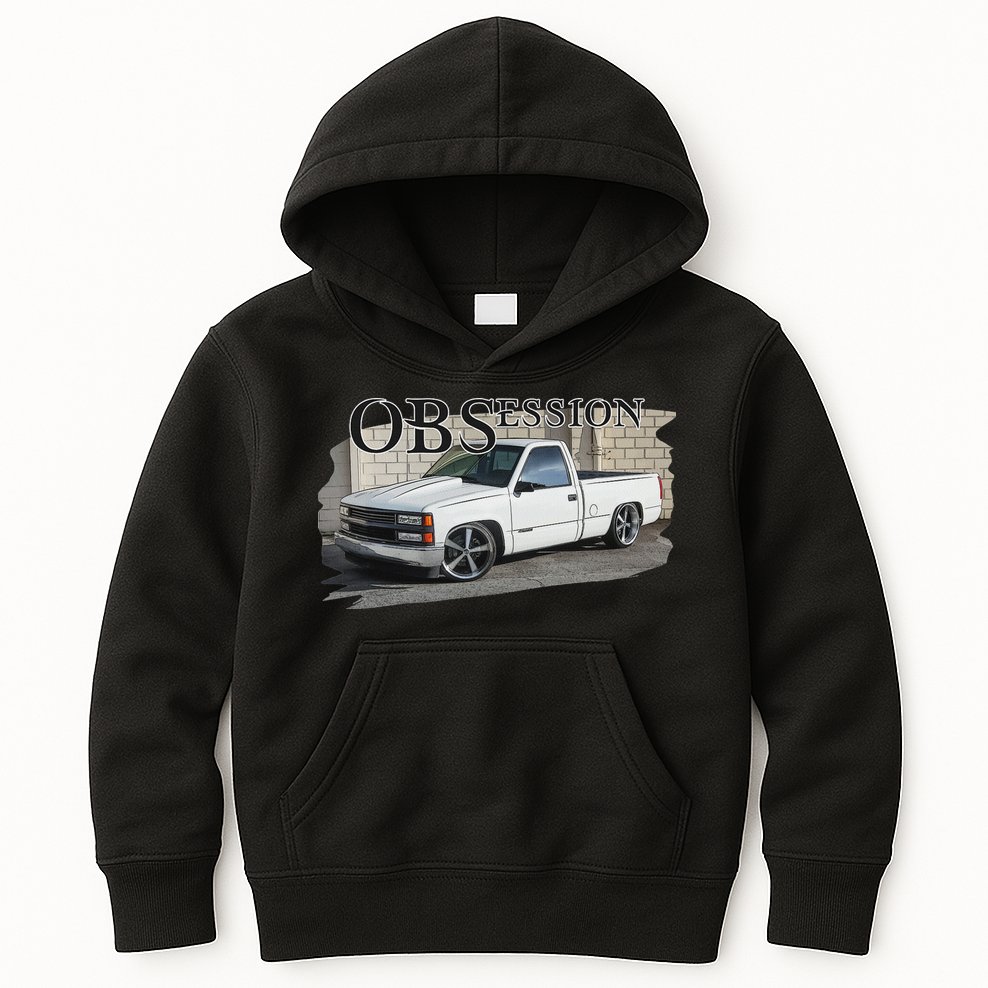 Obs Truck 90s Single Cab Lowered 1500 Truck Car Enthusiast Kids Hoodie