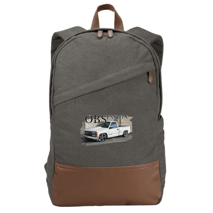 Obs Truck 90s Single Cab Lowered 1500 Truck Car Enthusiast Cotton Canvas Backpack