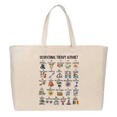 Occupational Therapy Alphabet OT Therapist Teacher Assistant Cotton Canvas Jumbo Tote