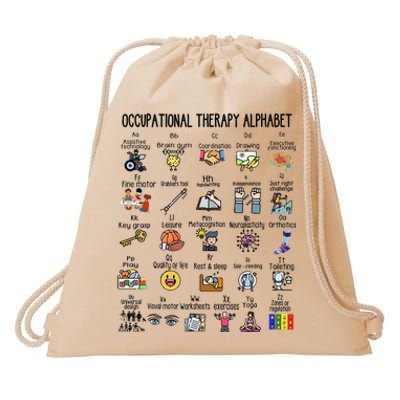 Occupational Therapy Alphabet OT Therapist Teacher Assistant Drawstring Bag