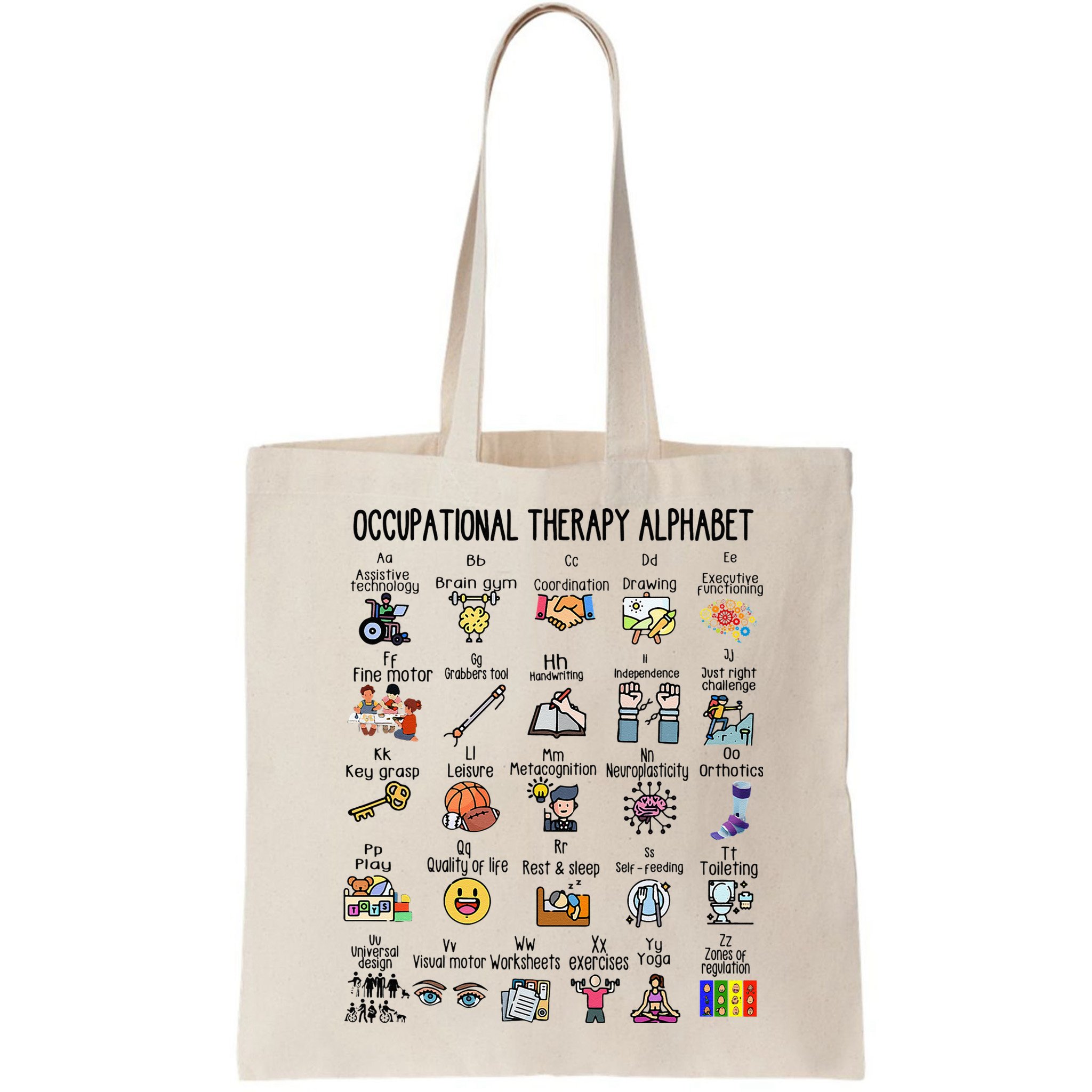 Occupational Therapy Alphabet OT Therapist Teacher Assistant Bag