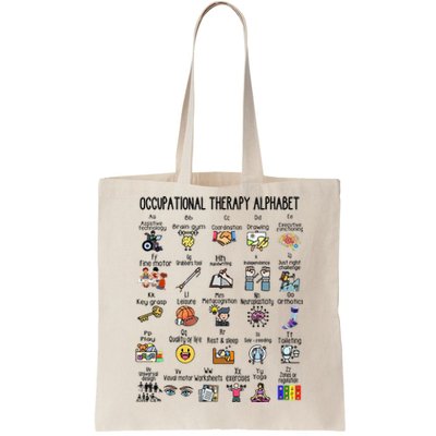 Occupational Therapy Alphabet OT Therapist Teacher Assistant Tote Bag